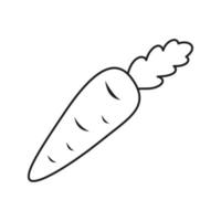 carota isolata su sfondo bianco. illustrazione vettoriale