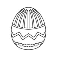 uovo di Pasqua isolato su sfondo bianco. illustrazione vettoriale
