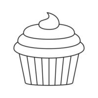 cupcake isolato su sfondo bianco. illustrazione vettoriale