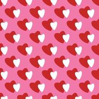 semplice cuori gli amori senza soluzione di continuità modello. san valentino giorno sfondo. piatto design infinito caotico struttura fatto di minuscolo cuore sagome. occhiali da sole di rosso. leggere cuori a rosa sfondo vettore