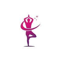 yoga logo modello design premio vettore