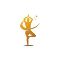 yoga logo modello design premio vettore