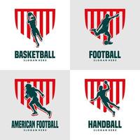 impostato di sport logo design modello vettore