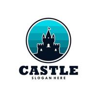 castello logo icona design template.vector illustrazione vettore