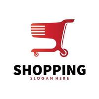 shopping logo modello design vettore