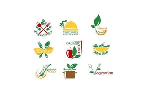 vegetariano cibo simboli vettore