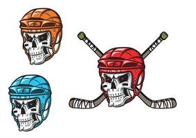 cranio con ghiaccio hockey munizioni vettore