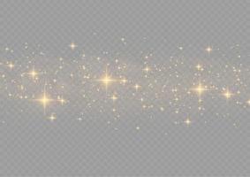 il polvere scintille e d'oro stelle brillare con speciale luce. vettore brilla. Natale leggero effetto.