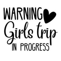 avvertimento ragazze viaggio nel progresso vettore