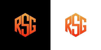 rsg lettera logo design poligono monogramma icona modello vettoriale