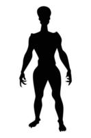 fantasma diavolo silhouette vettore su bianca sfondo, alieno, grafico design per Halloween giorno.