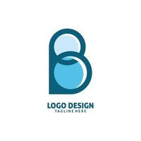 blu lettera B logo design vettore