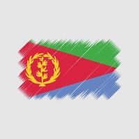 vettore di pennello bandiera eritrea. bandiera nazionale