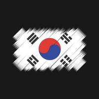 vettore della spazzola della bandiera della corea del sud. bandiera nazionale