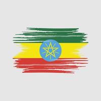 pennellate di bandiera dell'etiopia. bandiera nazionale vettore