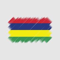 vettore di pennello bandiera mauritius. bandiera nazionale