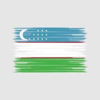 pennello bandiera uzbekistan. bandiera nazionale vettore