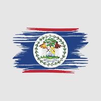 Belize flag pennellate. bandiera nazionale vettore