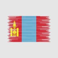 pennello bandiera della Mongolia. bandiera nazionale vettore