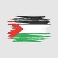 pennellate bandiera palestina. bandiera nazionale vettore