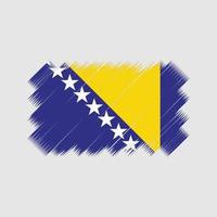 vettore della spazzola della bandiera della bosnia. bandiera nazionale