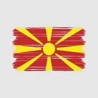 vettore di bandiera della macedonia del nord. bandiera nazionale