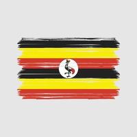 vettore di bandiera dell'uganda. bandiera nazionale