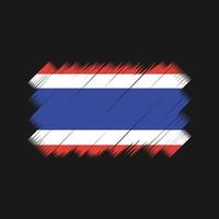 vettore della spazzola della bandiera della thailandia. bandiera nazionale