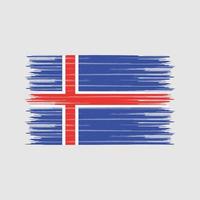 pennello bandiera islanda. bandiera nazionale vettore