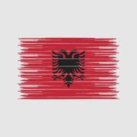 pennello bandiera albania. bandiera nazionale vettore