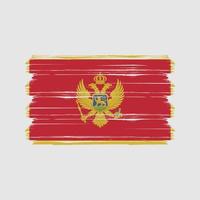 vettore di bandiera del montenegro. bandiera nazionale