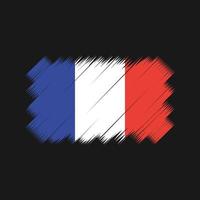 vettore della spazzola della bandiera della francia. bandiera nazionale