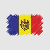 vettore della spazzola della bandiera della Moldavia. bandiera nazionale