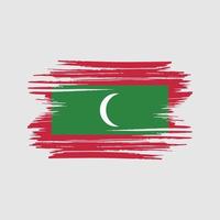 pennellate bandiera maldive. bandiera nazionale vettore