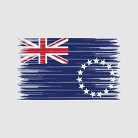 Pennello Bandiera Isole Cook. bandiera nazionale vettore