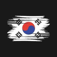 pennellate della bandiera della corea del sud bandiera nazionale vettore