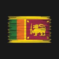 pennello bandiera dello sri lanka. bandiera nazionale vettore