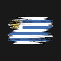 pennellate di bandiera uruguaiana. bandiera nazionale vettore