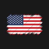 vettore della spazzola della bandiera americana. bandiera nazionale