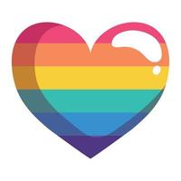 cuore con lgtbi bandiera vettore