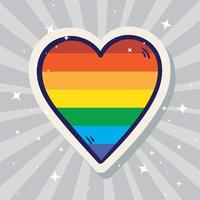 bandiera lgtbi nel cuore vettore