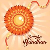 cartolina con lettere di raksha bandhan vettore
