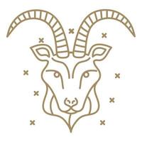 Capricorno astrologia zodiaco cartello vettore