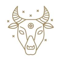 Toro astrologia zodiaco cartello vettore