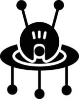 icona del glifo ufo vettore