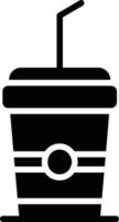 icona del glifo con bibita vettore