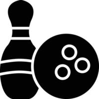 icona del glifo del bowling vettore