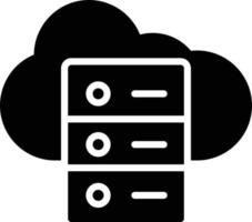 nube server glifo icona vettore