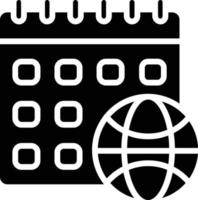 icona del glifo del calendario vettore