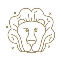 Leo astrologia zodiaco cartello vettore